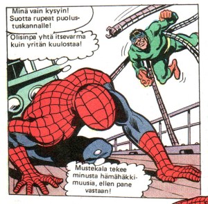 Kiehutettua mustekalaa hämähäkkimuusilla